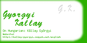 gyorgyi kallay business card